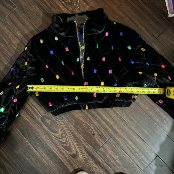 NWT Dolls Kill Horoscopez Sold Out Natural Wonder Bejeweled Puffer Jacket SZ M - Picture 15 of 16